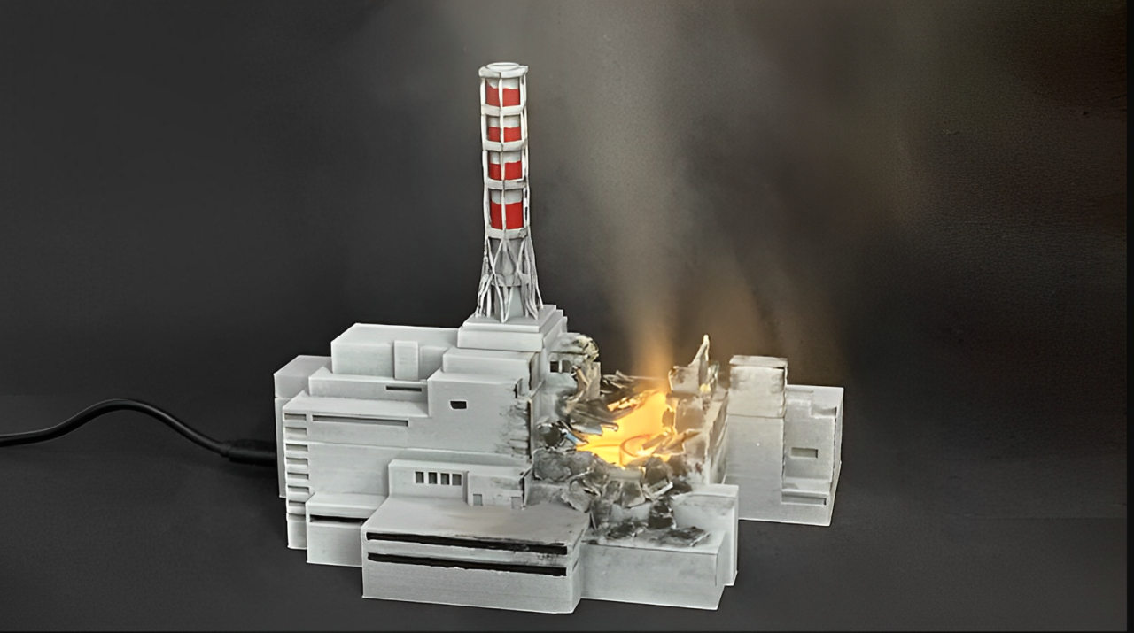 Chernobyl - with smoke effect - humidifier and lighting